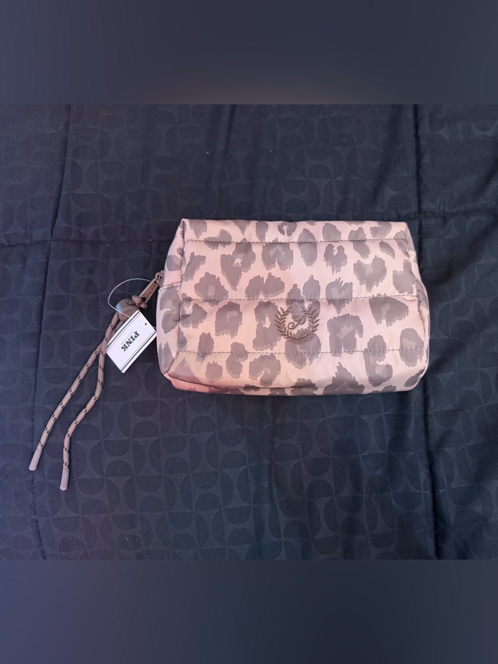 VS PINK cheetah print cosmetic bag